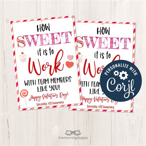 How Sweet It Is To Work With You Free Printable